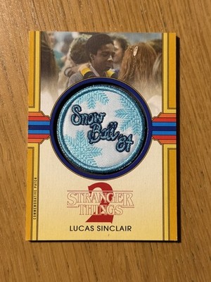 Stranger Things 2 Topps Lucas Sinclair Relic Patch Karte Snow Ball 84 1/1