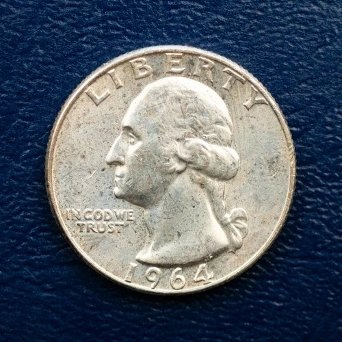 1964-D Washington Silver Quarter, Uncirculated, US Silver Twenty-Five Cents F16