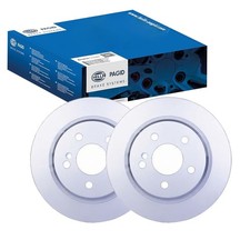 2x HELLA PAGID BREMSSCHEIBEN Ø300mm HINTEN passend für MERCEDES CLS E-KLASSE GLK