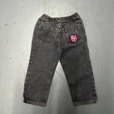 Toddler Y2K Coogi black embroidered baggy denim jeans pants 2t