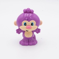 Fisher Price Laugh Learn Monkey Rattle 2013 Mattel Purple Baby Toy