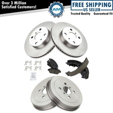 Front Ceramic Disc Brake Pads & Rotors w/ Rear Shoes & Drums for Scion xA xB