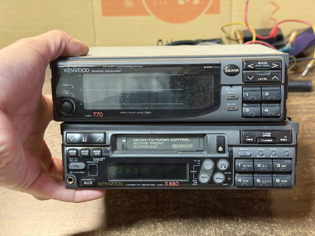 Kenwood KRC-X880 KGC-770 1DIN Cassette Deck Graphic Equalizer AUX