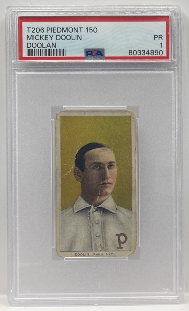 1909-11 American Tobacco Company T206 White Border Mickey Doolin #NNO PSA 1