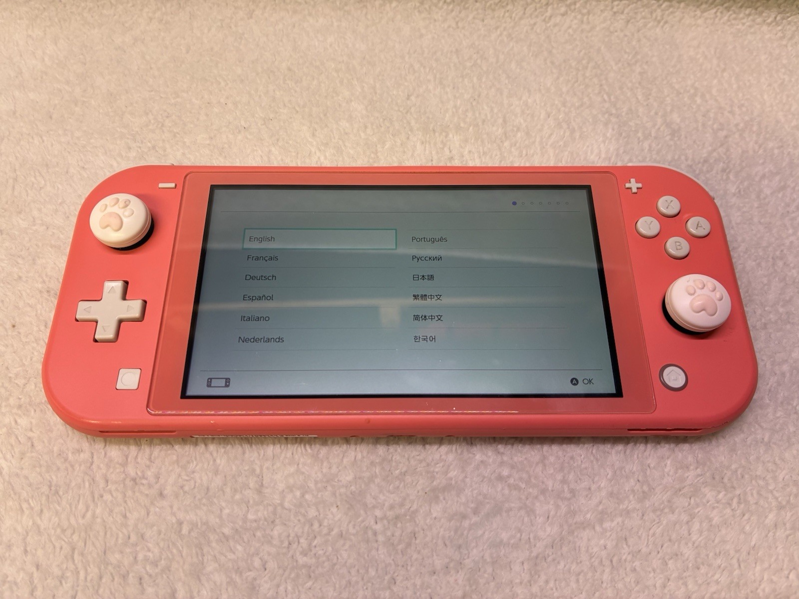 Nintendo Switch Lite Handheld Console Coral, Pink 32GB - Fair Condition