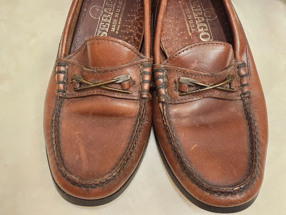 Sebago Penny Loafers Women's Size 8M Brown Shoes USA Made 43-552 Pre-owned  - Image 4 of 4