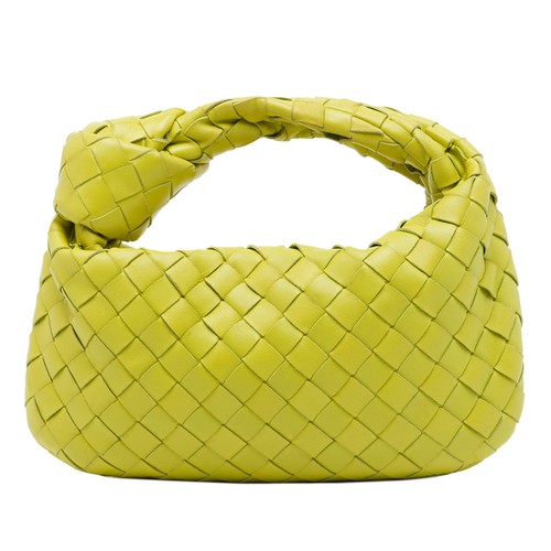 Bottega Veneta Mini Nappa Intrecciato Jodie Pre-Loved Hobo Bag Olive Green