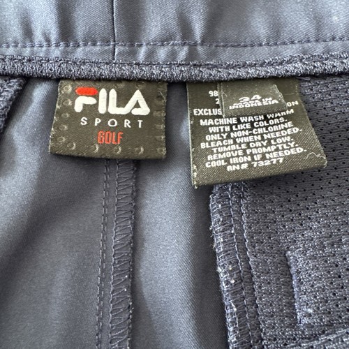 Fila Sport Golf dunkelblau Polyester Chino Shorts, Größe 34, gesticktes Logo - Bild 9 von 9