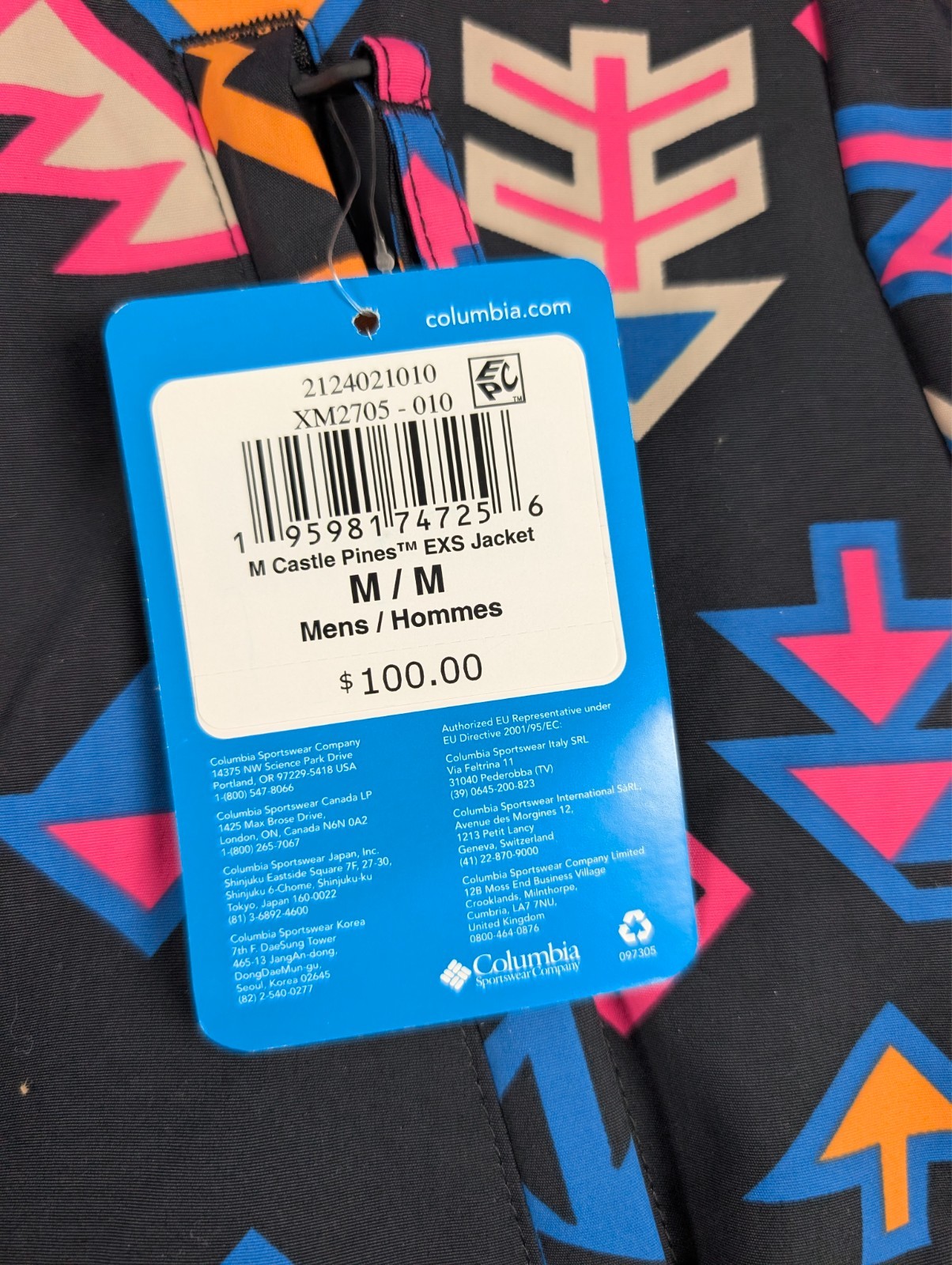 Columbia Castle Pines EXS Jacket Mens Medium Aztec Geometric NWT thumbnail 6