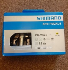 Shimano SPD pedals PD M520 bicycle pedals light grey clipless pair