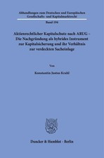 Konstantin Justus Krahl / Aktienrechtlicher K...