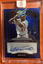 5/8 UN SSP VLADIMIR GUERRERO AUTO 2025 PANINI PRIZM BLUE SHIMMER REFRACTOR LS-VG