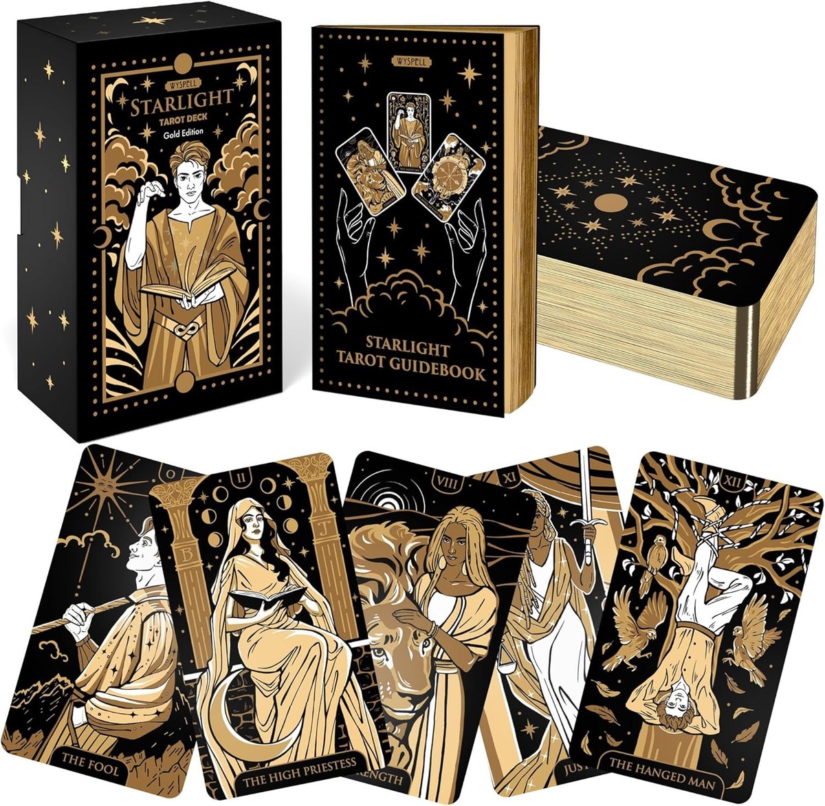 Wyspell Tarot Cards: Starlight Deck with Guide Book - Unique Tarot