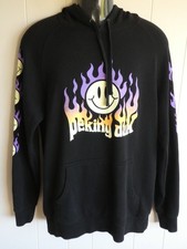 AUSTRALIAN BAND 'PEKING DUK' HOODIE JUMPER SIZE LARGE BLACK W / GRAPHICS
