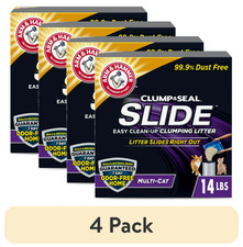 ARM HAMMER Clump Seal SLIDE Multi-Cat Clumping Litter, 14 lb, 4-Pack