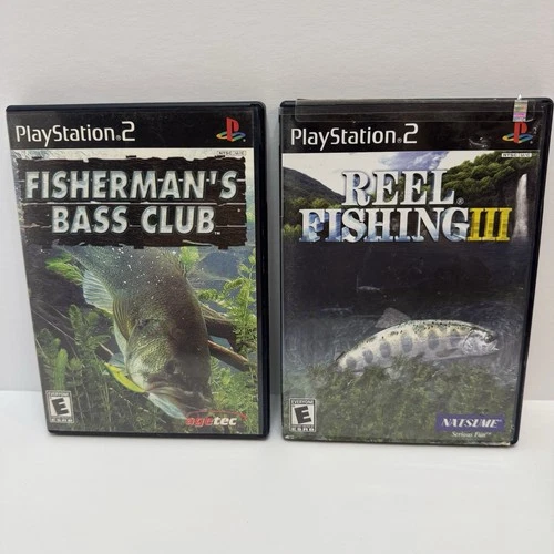 Reel Fishing 3 and Fisherman’s Bass Club ps2 Games complete with cases & manuals