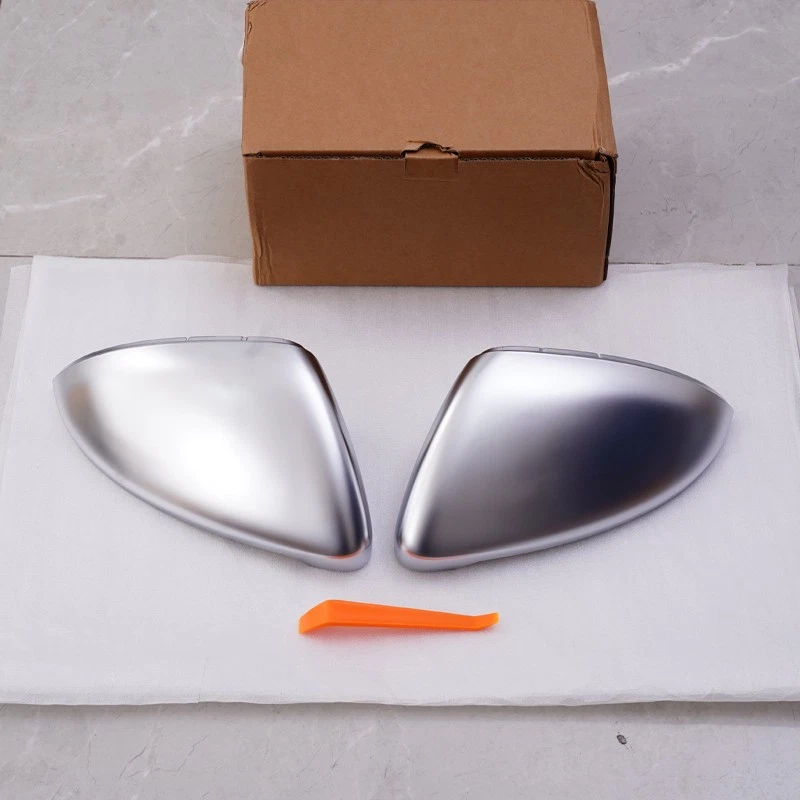 Silver Rearview Side Mirror Cover Caps For VW Golf 7 7.5 GTI MK7 MK7.5 2014-2021
