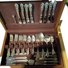 Rose Point by Wallace Sterling Silver Flatware Set, Service for Eight, 53 Pieces