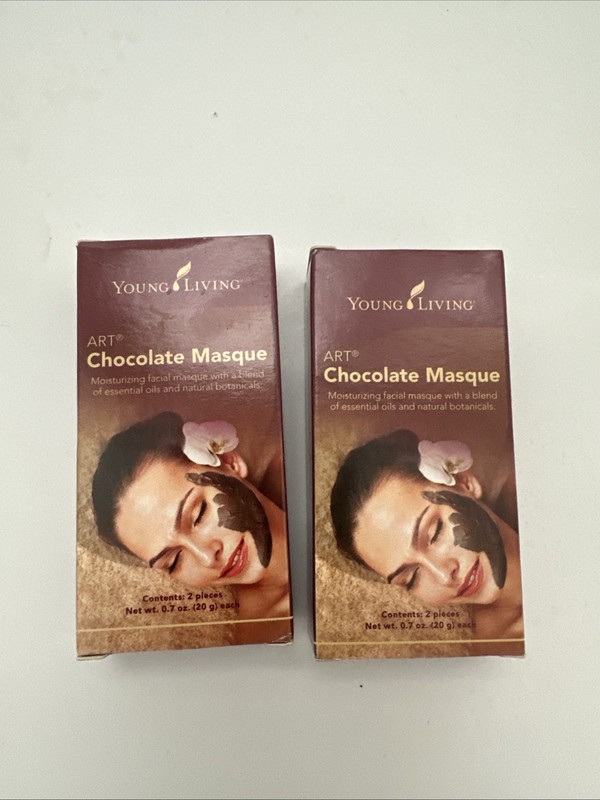 Young Living ART Chocolate Masque 2 Boxes NEW 4 Beauty Masks Moisturizing