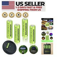 High Capacity 600mAh Ni-MH AA Rechargeable Batteries - 4 Pack for Solar Lights