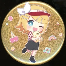 Hatsune Miku Badge/Pins Kagamine Rin (full body) "VOCALOID Sakura Miku x ROUND1
