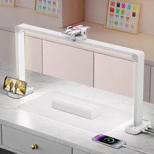 Nail Desk Lamp, 34" Nails Tech Light with Phone Stand, 0-100 Adjustable Brightn