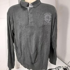 Mens Long Sleeved Hugo Boss Polo Shirt 25" PIt To Pit