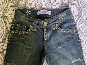 Vintage Y2K Christian Dior Boutique Rhinestone denim capri Size IT 36