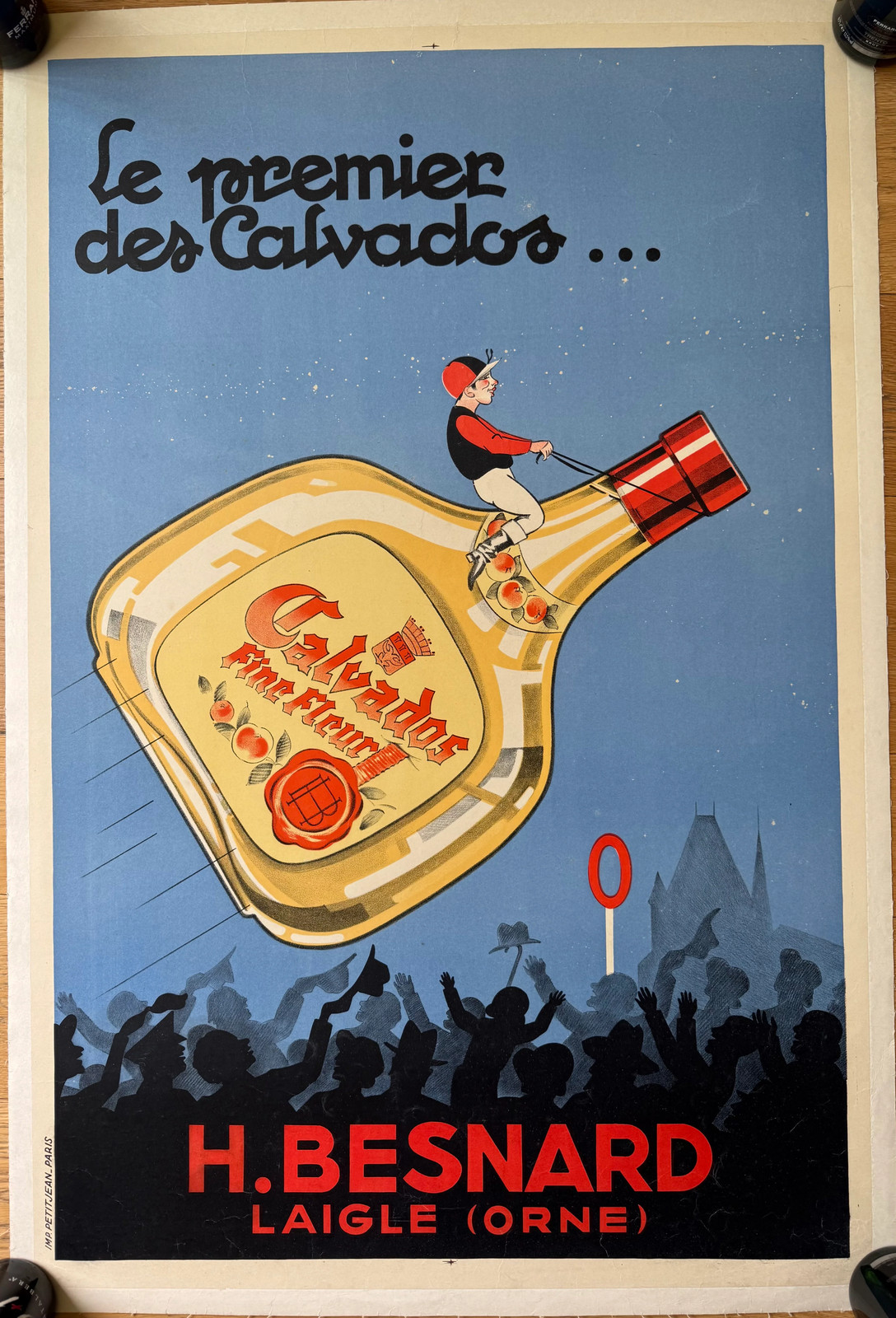 H. BESNARD CALVADOS POSTER VINTAGE 78x118
