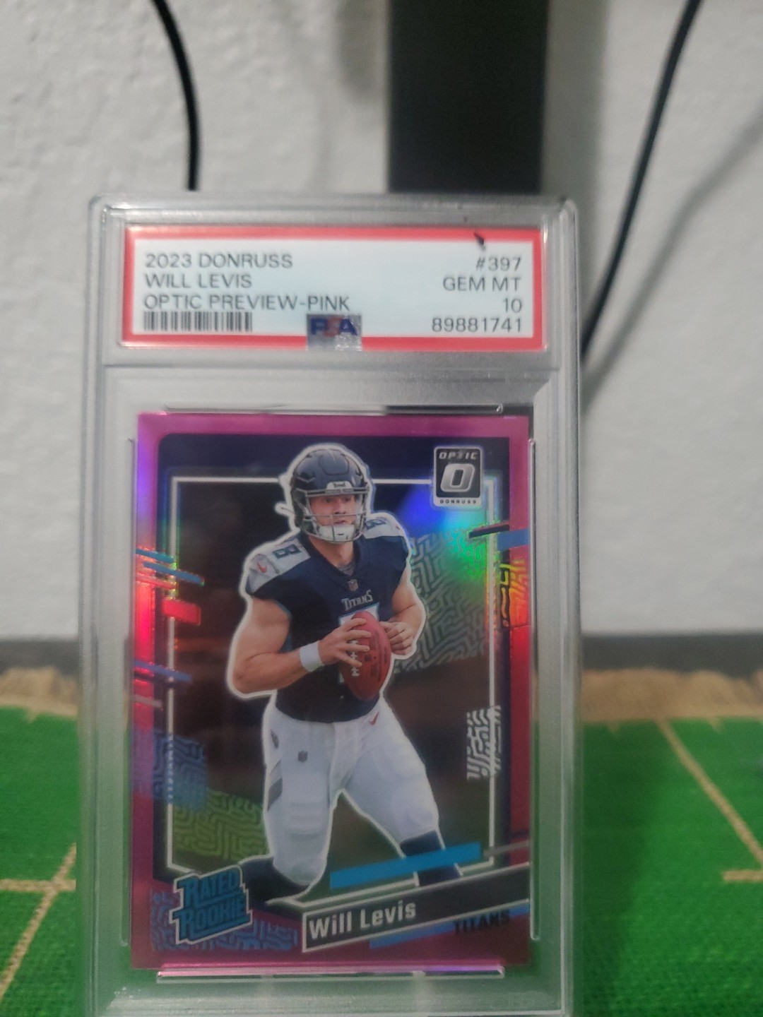 2023 Panini Donruss - Rated Rookie Will Levis #397 Optic Preview Pink Prizm (RC)