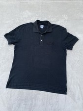 Men  s Lacoste Polo Shirt Size 7 Short Sleeve Big Logo Gator Preppy Golf Black