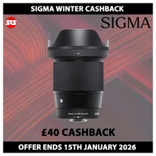 Sigma 16mm f1.4 DC DN Contemporary Lens for Micro Four Thirds - WINTER CASHBACK!