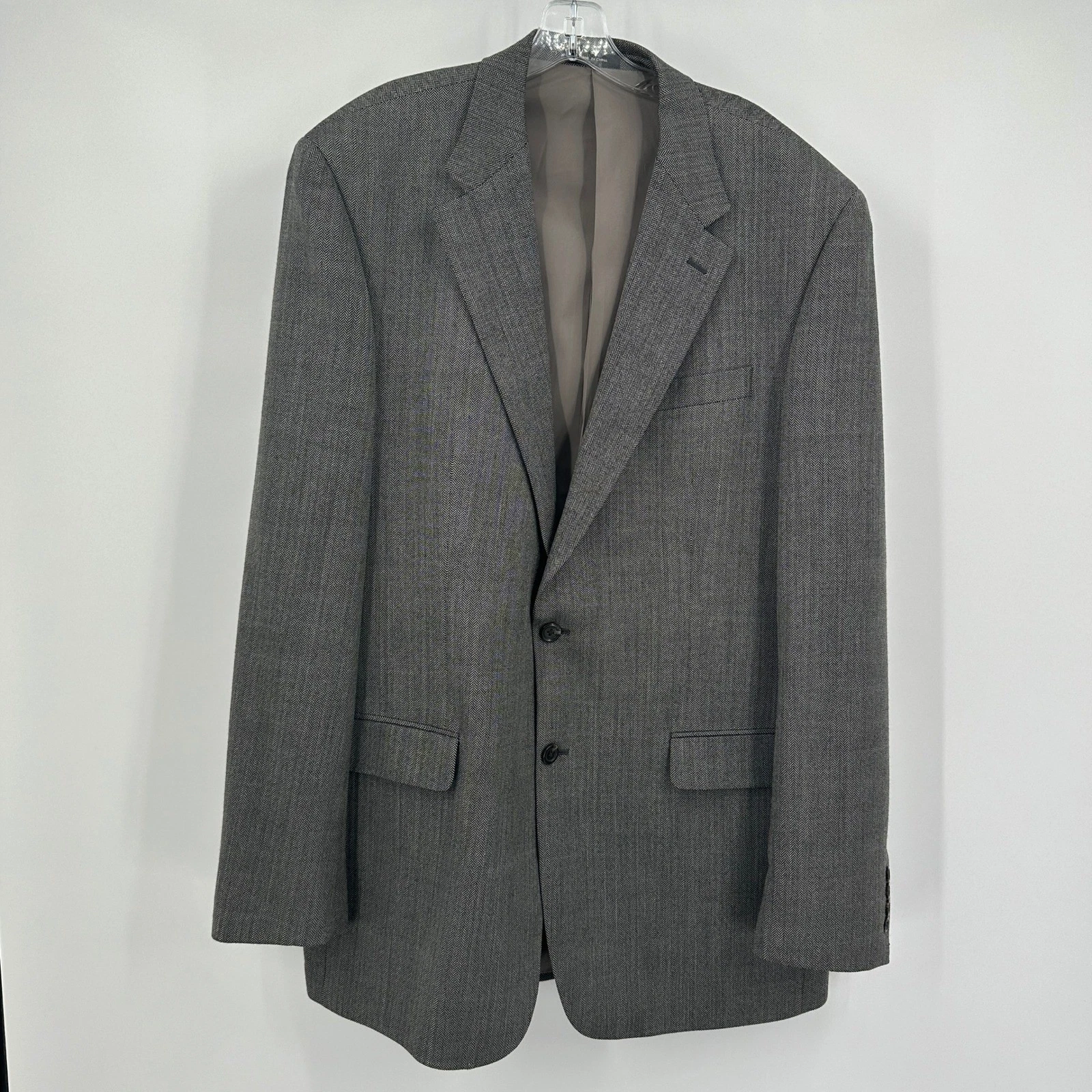 Lauren Ralph Lauren Mens Herringbone Wool Blazer Size 44XL Date Church Office