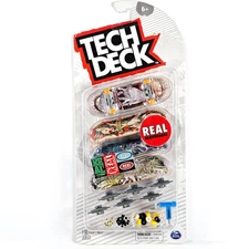 TECH DECK Ultra DLX Real Skateboards - Pack of 4 Fingerboard Toys - Spin Master