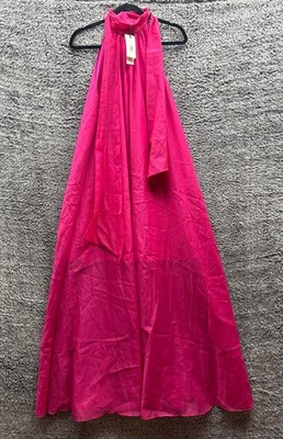 NWT Nordstrom Tony Baker Organza Maxi Dress w/ Neck Tie Detail Pink Women Size 3