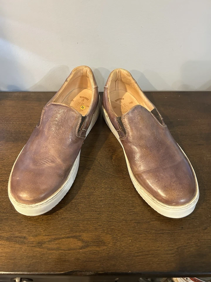 Bed Stu Hermione Mujer Talla 8.5 Marrón Cuero Envejecido Zapatillas Zapatos Sin Cordones Foto 2 de 4