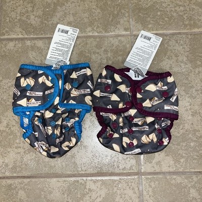 Set of 2 Thirsties NWT  Good Fortune  Swim Diaper Sz 2