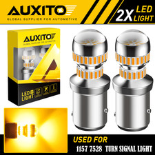 AUXITO 1157 LED Yellow Amber DRL Turn Signal Indicator Parking Light Bulbs EOU