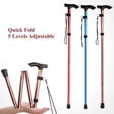 Multifunction Walking Stick Telescopic Trekking Cane Crutch For Elderly Outdoor
