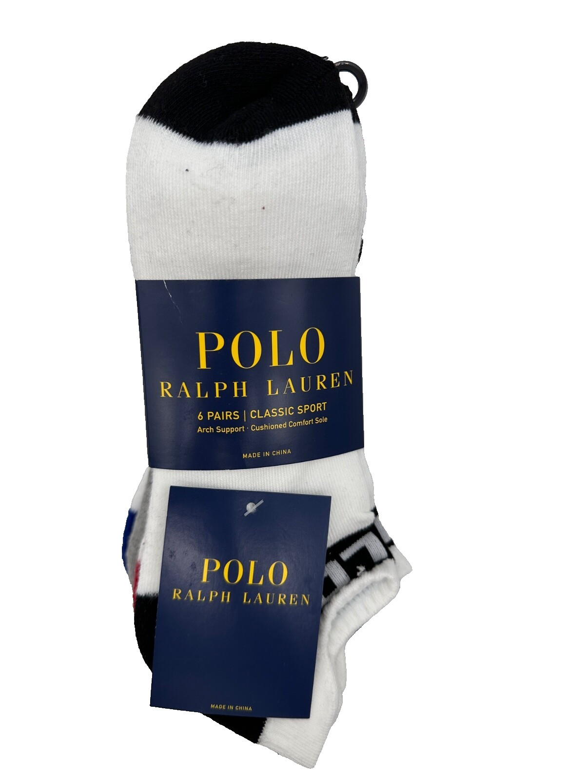 Polo Raph Lauren Mens 6 Pack Classic Sport Socks Size 10 to 13 4290₽