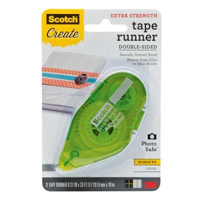 Scotch Tape Runner Extra Strength .3133 ft Green Dispenser-2EA
