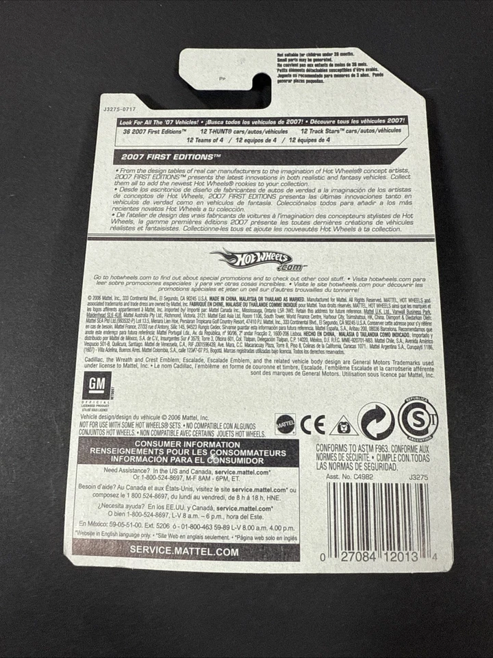 Cadillac Escalade 2006 Hot Wheels #34 primeras ediciones 34/38 07 blanco con cromo 5YSp Foto 2 de 2