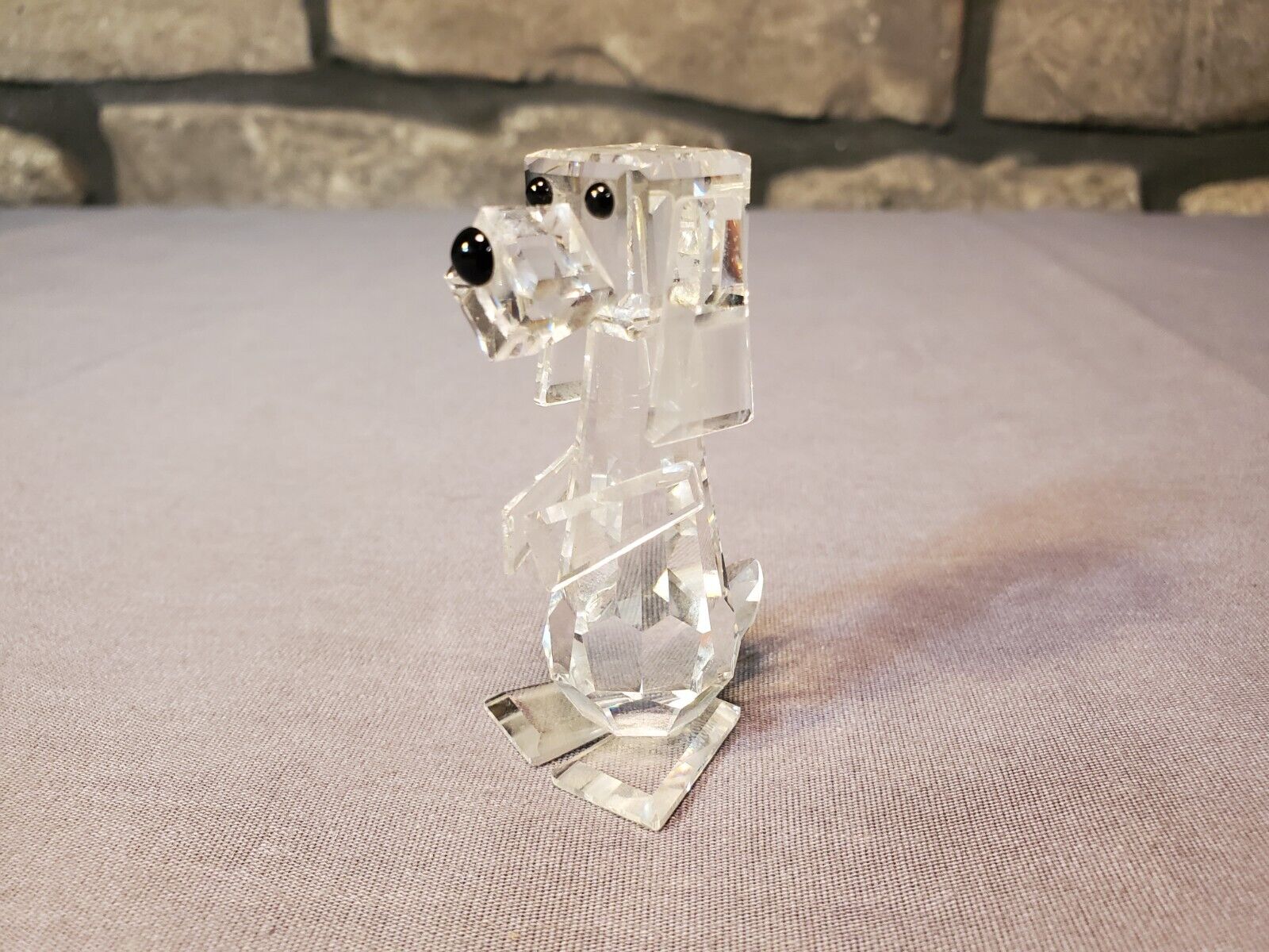 Swarovski Crystal Dog - Pluto Standing Clear Figurine 2.5"
