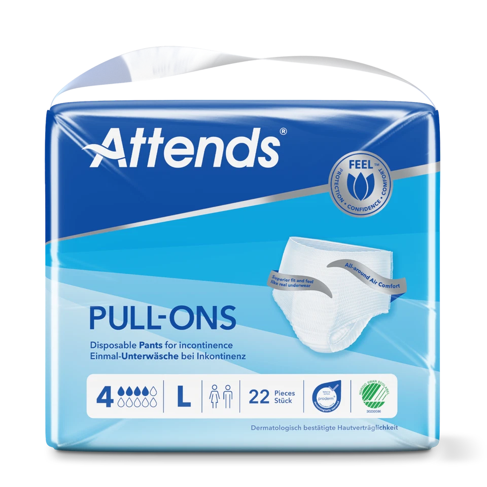 Adult Nappies Incontinence Pull up Pants ATTENDS 4L LARGE x 22 - Image 2 of 4