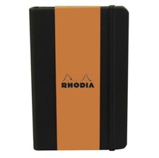 Copy of Rhodia R118609 5 1/2" x 8 1/4" Webnotebook Lined Paper w/Black Cover