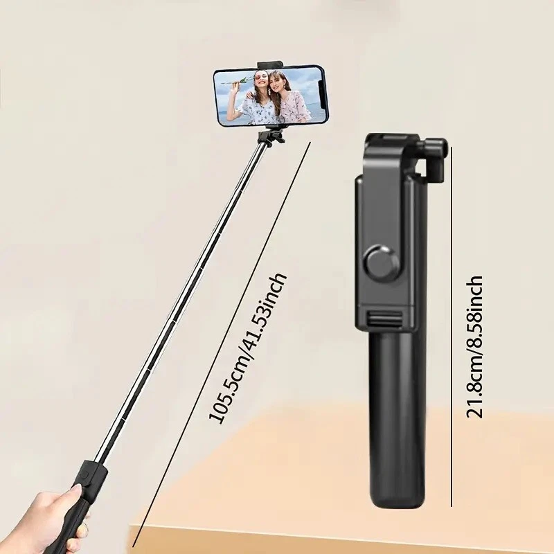 Universal 41-inch selfie stick tripod phone stand with Bluetooth remote control - Image 2 of 4