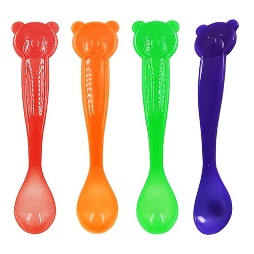 Safety Feeding Training Spoon Cutlery Hot Burn Proof Baby Feeding Supplies