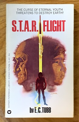 S.T.A.R. Flight by E.C. Tubb - vintage 1973 Warner sci-fi pb, Chuck Sovek cover