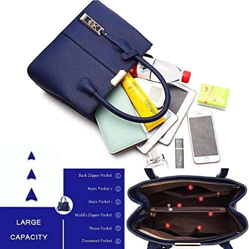 Geldbörsen und Handtaschen für Damen Schultertasche Tragetaschen Obergriff Schultertasche - Bild 6 von 6