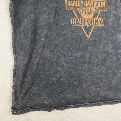 Harley Davidson Santa Maria Tank Top Men L Black Heather Distressed Rugged - Picture 18 of 21